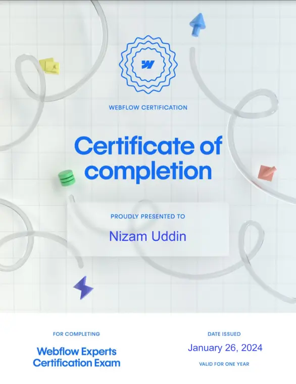 webflow certificate image
